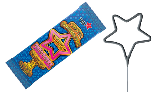  Бенгальские свечи фигурные 2 шт "Звездочка"  в Калининграде